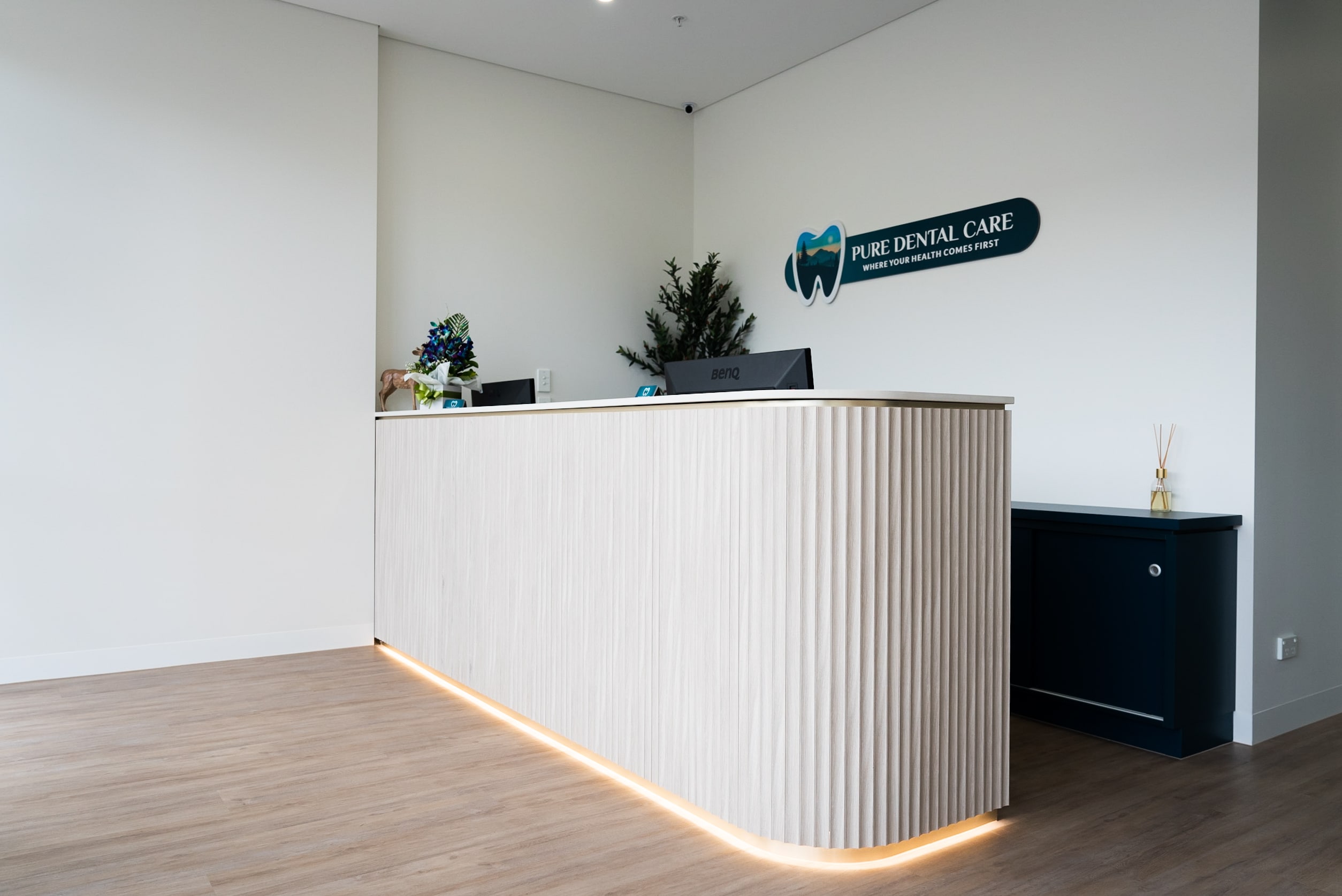 Pure Dental Care Reception Desk